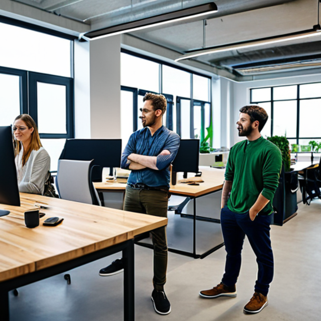 덴마크 스타트업 및 혁신 산업 - Green-Tech Startup**

"A team of young professionals in a modern, eco-friendly office space, collabo...