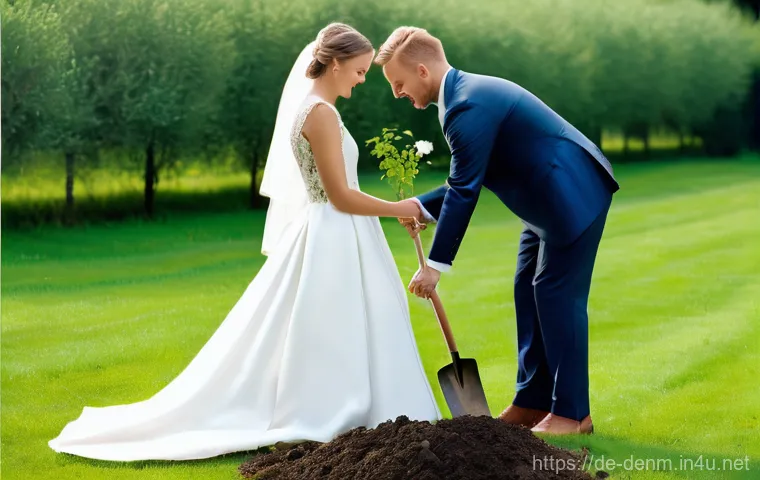 덴마크 전통 결혼식 문화 - **The Playful Groom's Shoe-Cutting Tradition:**
    "A lively and humorous moment unfolding at a Dan...