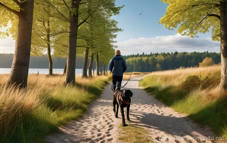 덴마크에서 반려견 등록 및 관리법 - **A Cheerful German Family Preparing for a Danish Dog Vacation**
    A bright and organized scene fe...